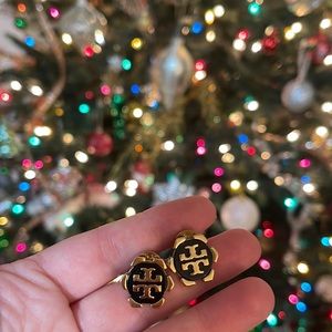 Tory Burch Logo Stud Earrings